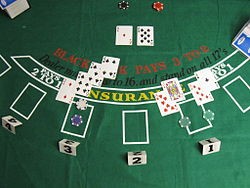 cartes table dés blackjack